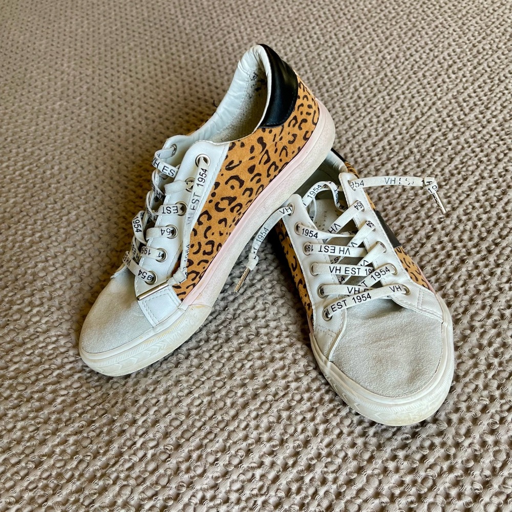 Vintage Havana Suede Leopard Sneakers